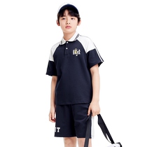 (Same style in designer SICO co-branded shopping mall) Balabala childrens short-sleeved suit for boys and older children two-piece summer set