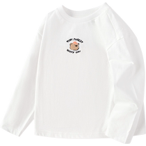 (Same style in the mall) Balabala childrens clothing boys long-sleeved T-shirt autumn 2024 new pure cotton bottoming shirt loose