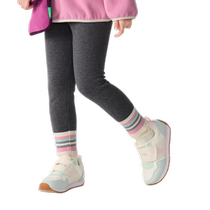 Balabala childrens trousers girls autumn and winter clothes medium and large childrens velvet trousers childrens leggings color striped ribbed trendy