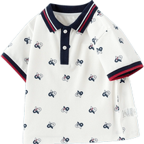 (Same style in the mall) Balabala boys T-shirt baby spring and autumn long-sleeved bottoming shirt cute and trendy fake two pieces
