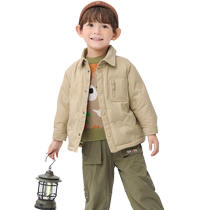 (Same style in the mall) Balabala childrens clothing baby down jacket autumn and winter childrens shirt jacket
