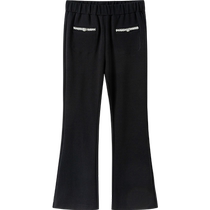 (Same style in the mall) Balabala girls trousers small fragrant bell pants 2024 autumn new knitted pants