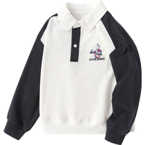 (Same style in Ultraman IP mall) Balabala boys long-sleeved T-shirt 2024 autumn new POLO shirt trendy