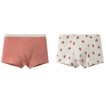 (Same style in the mall) Balabala boys boxer briefs childrens boxer shorts baby antibacterial crotch two packs