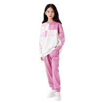 Balabala childrens clothing girls sports suits autumn clothes for older children fashionable childrens alphabet two-piece set
