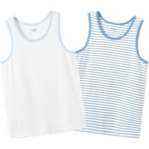 (Same style in the mall) Balabala Childrens Vest Autumn New Sleeveless Boys Home Clothes and Older Childrens Two-piece Pack