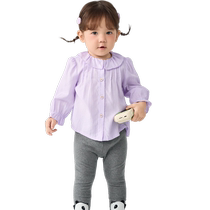 (Same style in the mall) Balabala baby shirt girls tops 2024 autumn new style fresh and sweet temperament