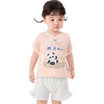 Balabala girls trousers summer clothes medium and large childrens cropped trousers quick-drying and versatile boys casual trousers trendy childrens clothing