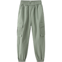 (Same style in the mall) Balabala childrens clothing childrens pants boys trousers 2024 autumn overalls casual pants