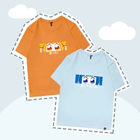 Pop Zi и Pipi T -Frish Short -Sleaded Anime окружает одежду творческая личность личность прилив модный повседневный круглый воротник