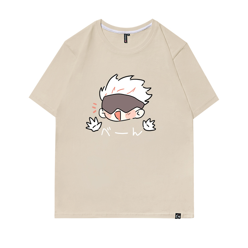 Two Handed KhakiSpell jointly T-shirt Short sleeve Article 5 Realization Animation surrounding solar system quadratic element Cartoon Compassionate Half sleeve men and women clothes