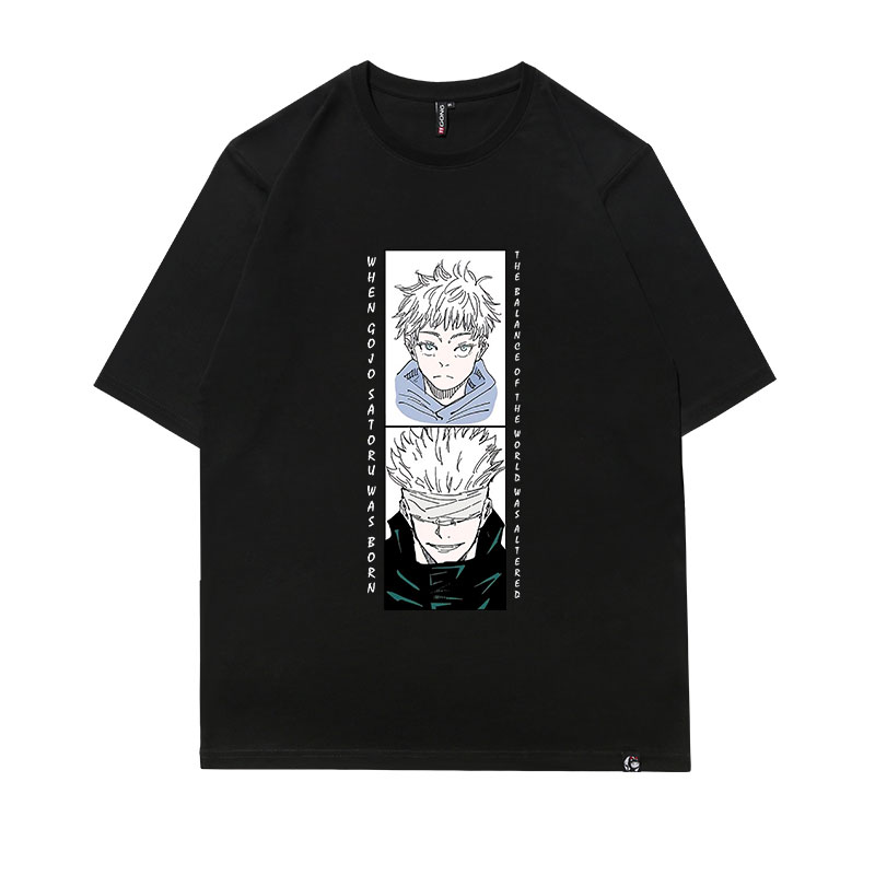 Five Two Ages - BlackSpell periphery T-shirt Short sleeve Article 5 Realization comic Cartoon Chaopai jointly T-shirt Half sleeve cotton summer new pattern male