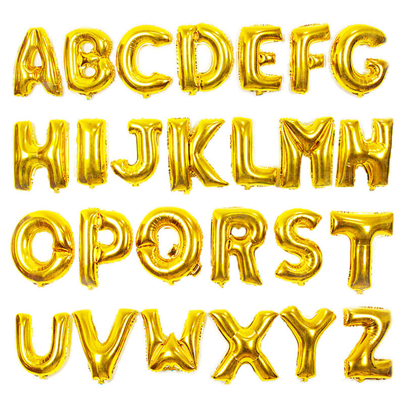 Birthday party party golden 16 inch letter aluminum balloon wedding decoration room decoration