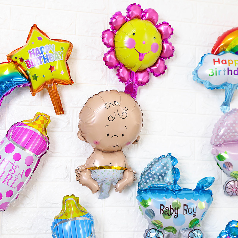 Mini Love Cake Aluminum Film Balloon Children's Birthday Baby Year Party Scene Decoration