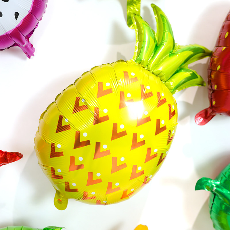 Decoration birthday theme party decoration fruit shape Aluminum foil wedding air racket photo carambola watermelon props