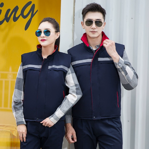 Зимний светоотражающий пуховик для работы, куртка, увеличенная толщина