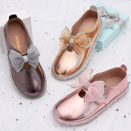 Туфли для кожаной обуви, небольшая детская обувь для принцессы, 2020, осенние, из натуральной кожи, мягкая подошва