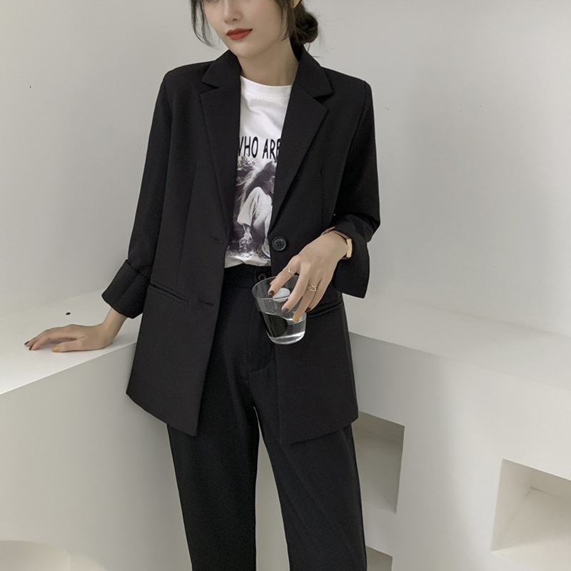 Black Blazer for Women 2026 Spring, Autumn and Winter New Style Casual Elegant High-End Professional Formal Interview Blazer Black Blazer for Women 2026 Spring, Autumn and Winter New Style Casual Elegant High-End Professional Formal Interview Blazer