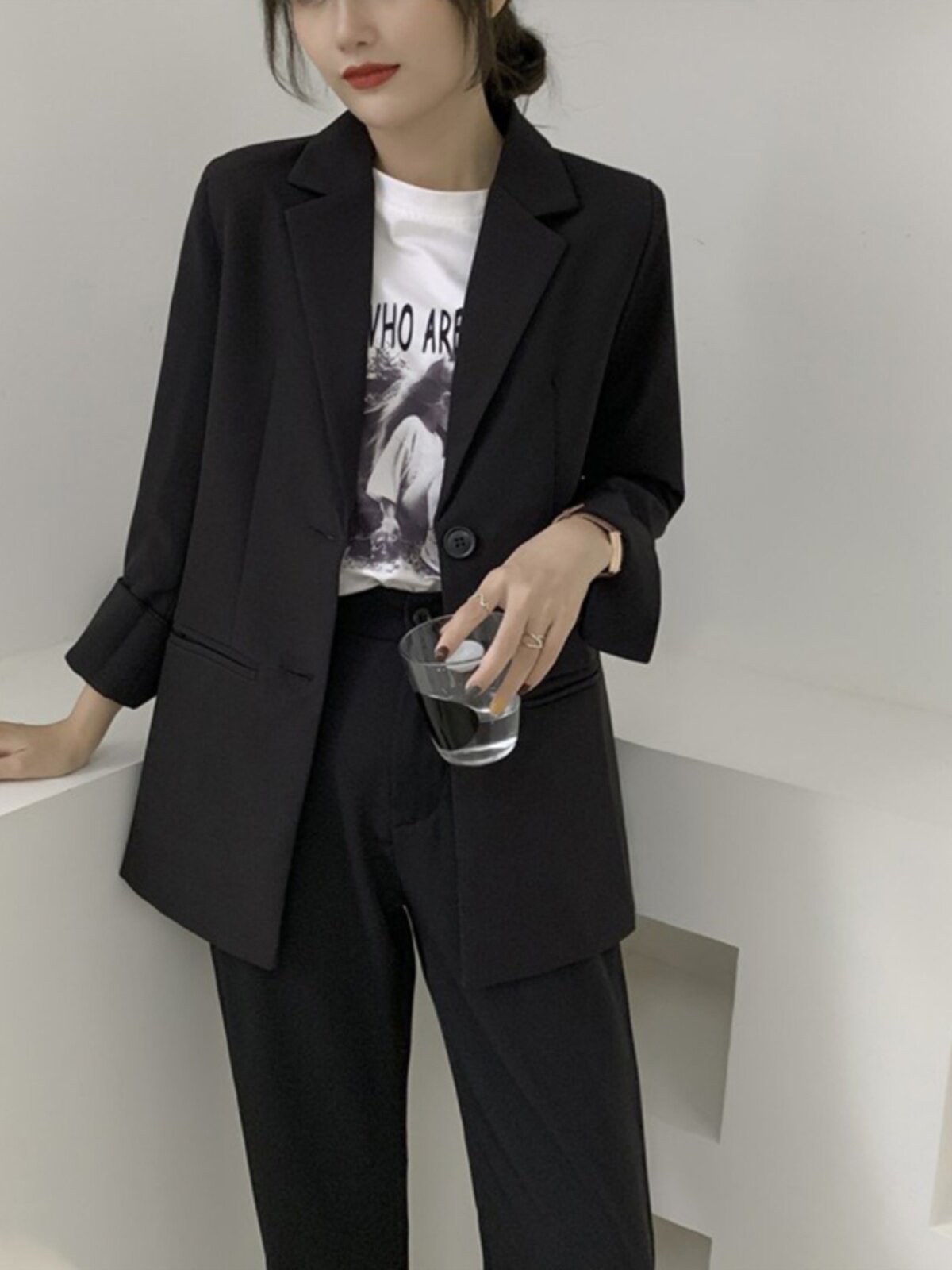 Black Blazer for Women 2026 Spring, Autumn and Winter New Style Casual Elegant High-End Professional Formal Interview Blazer