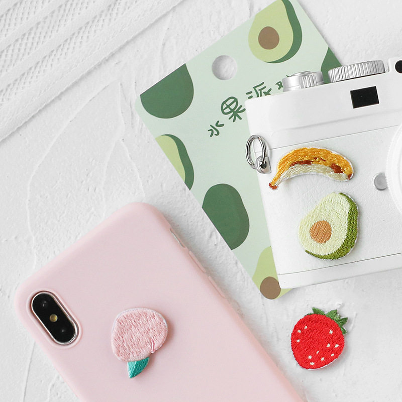 (Fruit Party) embroidered cloth patch with self-adhesive cloth post fashion 100 lap clothing diy bag handbag handbill patch-Taobao