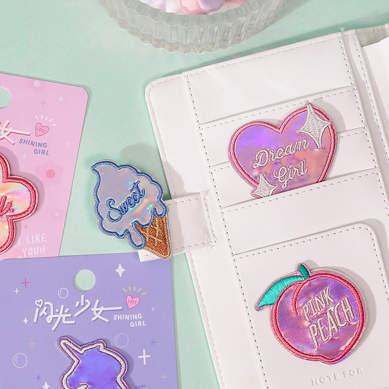 Flash girl BlingBling cloth paste clothes bag hand book LONGCHAMP decoration repair cloth paste self-adhesive