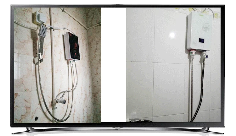 Máy nước nóng điện gia dụng ngay lập tức tốc độ nóng mini tiệm hớt tóc treo tường vòi hoa sen nhiệt siêu mỏng lưu trữ nước miễn phí nhanh bình nóng lạnh tân á