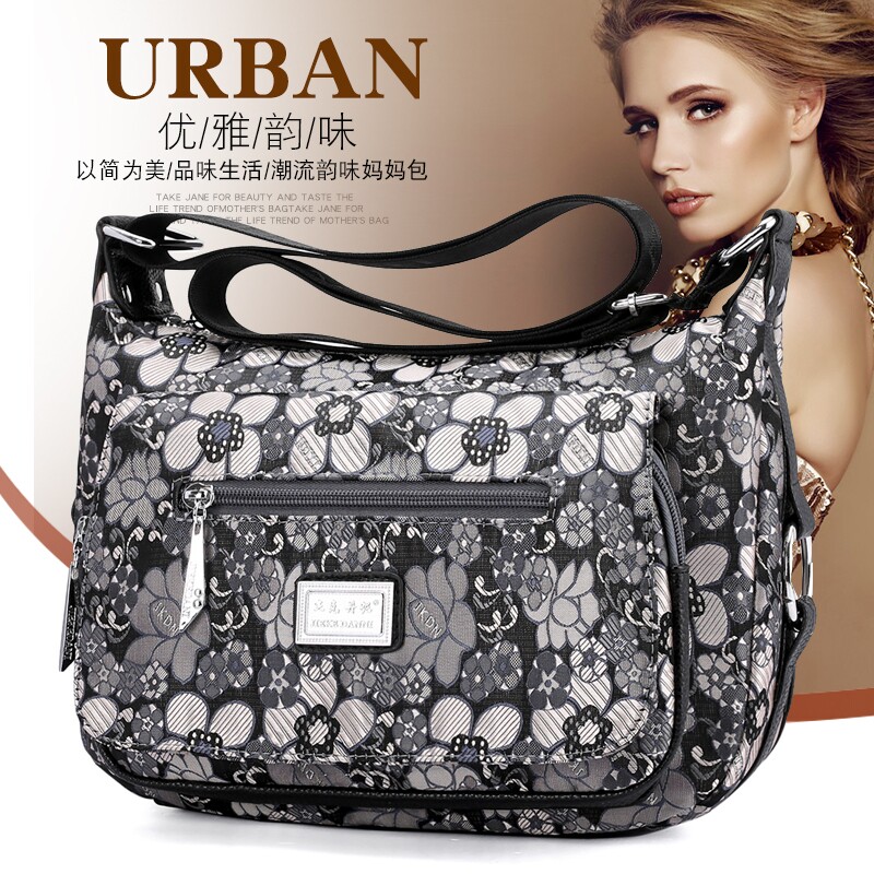 Middle-aged cloth bag cross-body female mother simple canvas shoulder bag wild Oxford spinning autumn and winter middle-aged female satchel bag