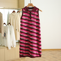 Welfare price 49 9 Euro series fashion striped sleeveless dress mall counter discount womens 21 Spring New