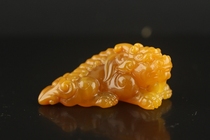 Northern Tian Yellow Frozen Bouquets hand play Leopard Leopard Ancient Play Miscellaneous Collection Jade Sculpted Craft Gift