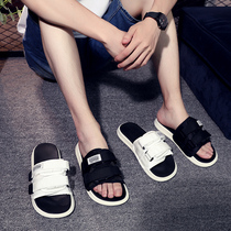 2021 new slippers mens summer personality couple word drag soft bottom casual trend non-slip wear beach sandals