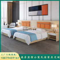Hotel bed custom hotel bed standard room full room rental apartment apartment hotel modern minimalist single room furniture
