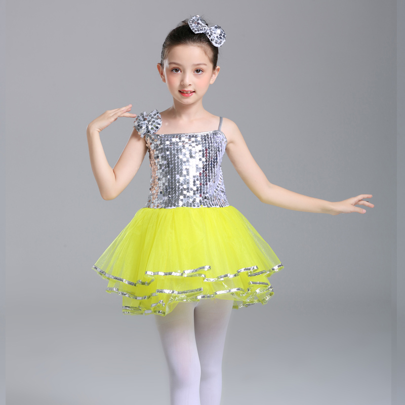 hiệu suất quần áo quần áo mầm non nhảy cô gái công chúa váy sequin 61 trẻ em gây dựng vở ballet jazz váy poncho váy.