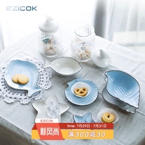 ezicok net red tableware bowl set bowl Creative personality household Japanese bowl Nordic cute ceramic plate
