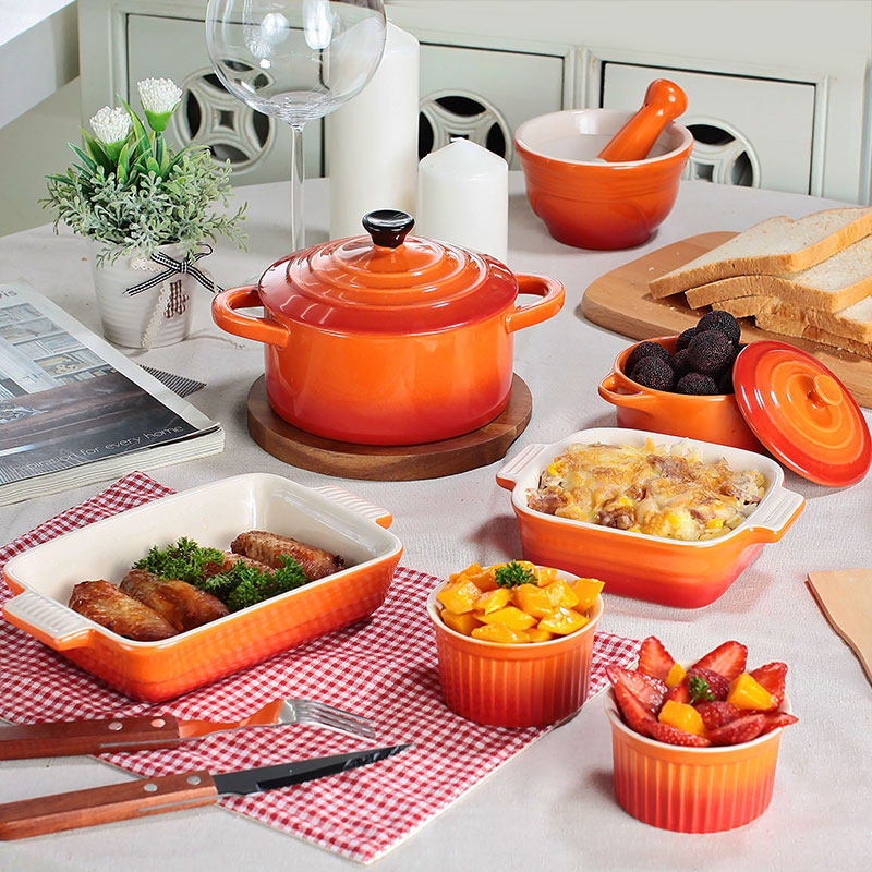 ezicok baking ceramic cutlery set baking rice baking pan baking bowl household baking pot oven tools cake mold