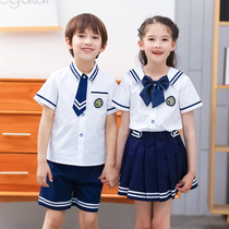 Primary and secondary school uniforms British style set kindergarten uniforms children Navy style summer uniforms for boys and girls