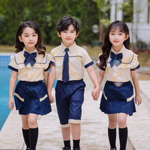 Kindergarten garden clothes summer clothes new primary school students British style Primary School uniforms childrens school style summer student class clothes