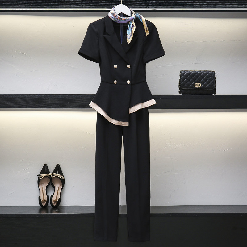 Summer Professional Suits Suit Women Fashion Temperament Interview Business Authentic Sample House Display Center Workwear Woman Short Sleeve West Suit