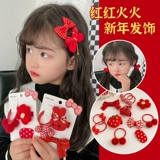 Красный детский аксессуар для волос, заколка для волос, детские шпильки для волос