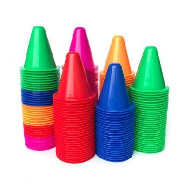 Kindergarten obstacle toy ice cream tube traffic cone pulley small triangle cup combination round mouth roller skates children