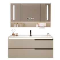 ten thousand and cream wind bath room cabinet ceramic integrated basin washbasin solid wood washbasin cabinet Composition Handwashing table 582