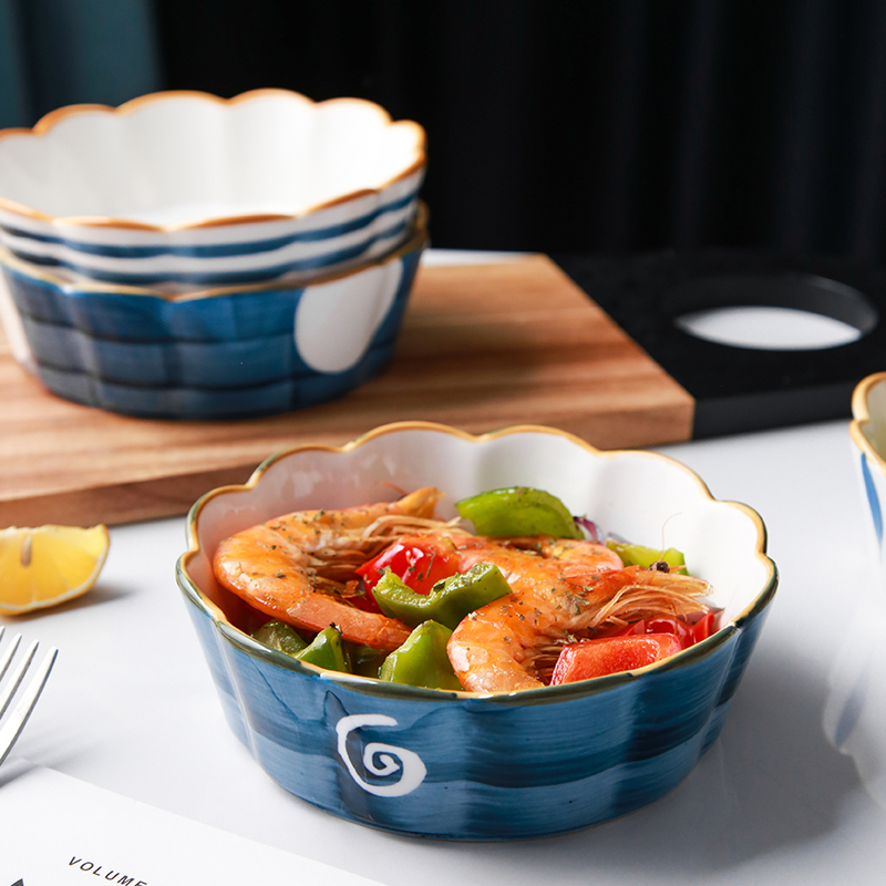 Oven Microwave Oven Special Bowl Creative Sweet Bowl Personality Steamed Egg Bowl Home Fruit Salad Bowl Japan