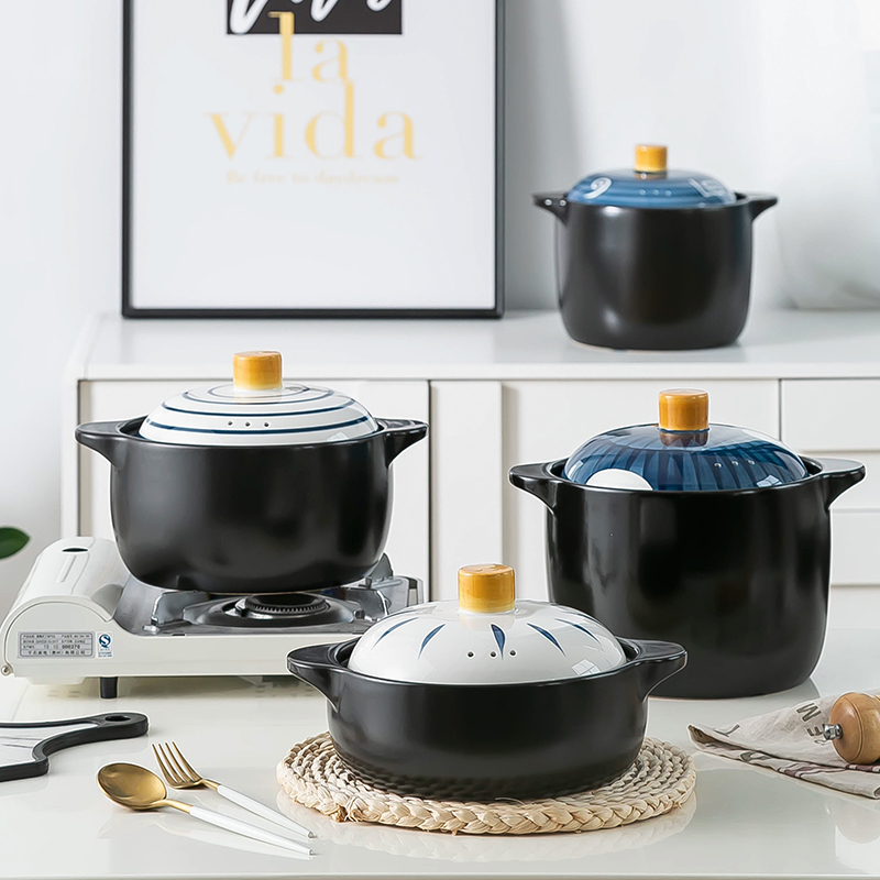 Japan-style large number casserole saucepan soup saucepan ceramic Home small Number gas gas gas cooker Special soup pot soup saucepan
