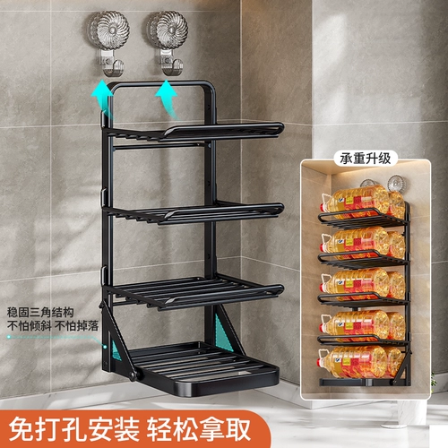 Кухонная стойка для приготовления еды на присоске с тарелкой, многофункциональная настенная бытовая многослойная складная стойка для еды на столешнице