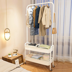 Full Peak Coat Rack Floor-Standing Bedroom Hanger Movable Indoor Storage Rack For Home Clothes Drying Rod Hanger