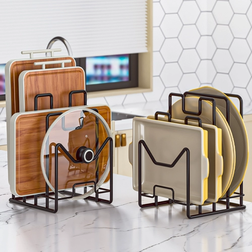 Стеллаж для хранения кухонной разделочной доски, столешница, многофункциональная полка для крышки кастрюли, полка для хранения, стойка для размещения разделочной доски, домашний рабочий стол, стойка для разделочной доски