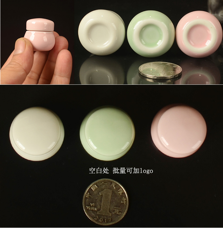 Celadon porcelain of small ceramic POTS are essential oil jar sealing storage tanks sugar powder paste Chinese traditional medicine can of new product promotion