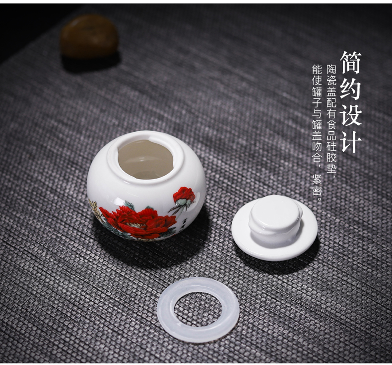 Small POTS ceramic cream jar pill substance Fang Xiang compact ceramic honey pot Small round ceramic bottles