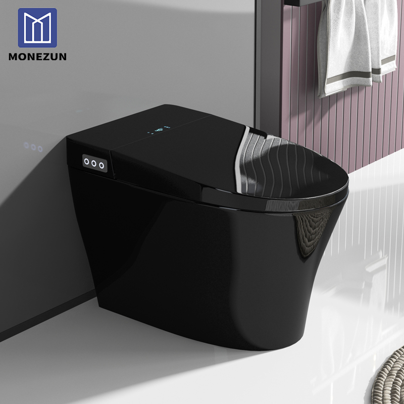 German Moto light luxury black smart toilet remote control deodorization integrated instant hot automatic household toilet A35