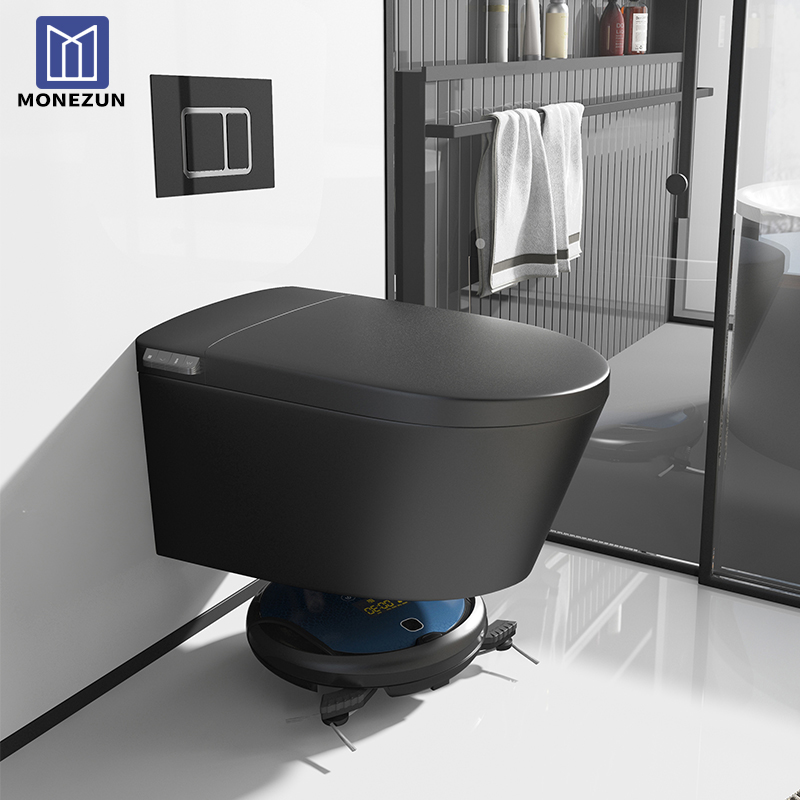 German Moto M05 black wall-mounted intelligent toilet fully automatic flap concealed water tank wall row hanging seat