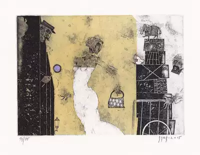 Russia-Zuev (Vladimir Zuev)-Printmaking Collection Ticket 